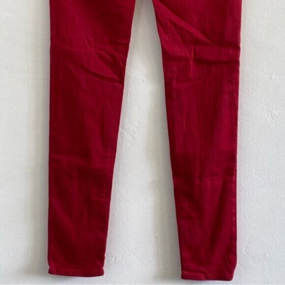 rag & bone Skinny Zipper Jeans Denim Womens 25 Red Slim Stretch Mid Rise Summer - Picture 13 of 13